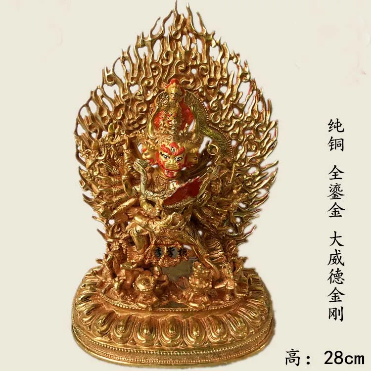 28CM LARGE GOOD wholesale buddha statue Tibetan Buddhism Buddha FULL Gold-plated brass statue Tantra Yamantaka Buddha talisman
28CM LARGE GOOD wholesale buddha statue Tibetan Buddhism Buddha FULL Gold-plated brass statue Tantra Yamantaka Buddha talisman