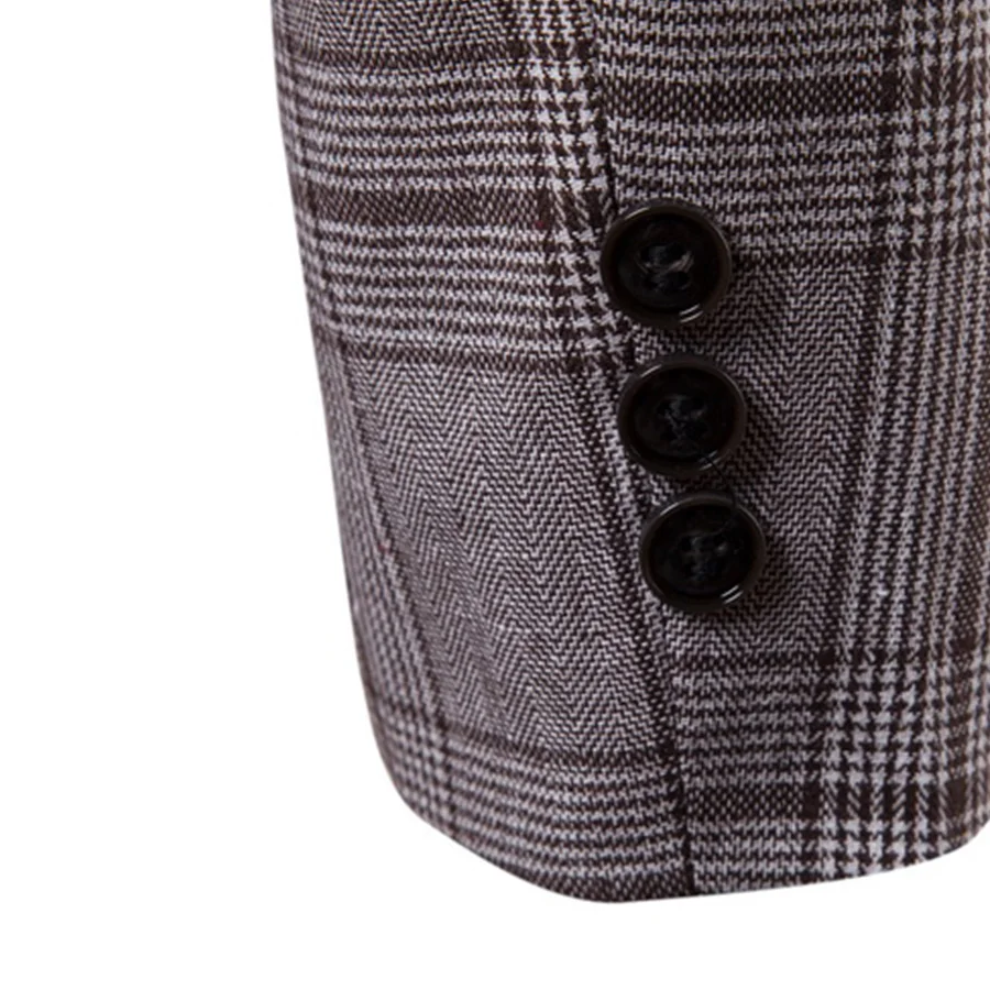 Men's Casual Double Breasted Blazers Plaid Autumn Luxury Designer Male Tuxedo Dress Wedding Suit Big Size 4XL Grey Coffee F180
Men's Casual Double Breasted Blazers Plaid Autumn Luxury Designer Male Tuxedo Dress Wedding Suit Big Size 4XL Grey Coffee F180