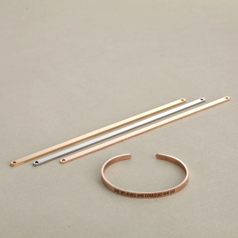 5pcs/lot gold silver color 4mm width 16cm length Stainless steel Straight line blank bracelet Cuff Friendship Bangle material
5pcs/lot gold silver color 4mm width 16cm length Stainless steel Straight line blank bracelet Cuff Friendship Bangle material