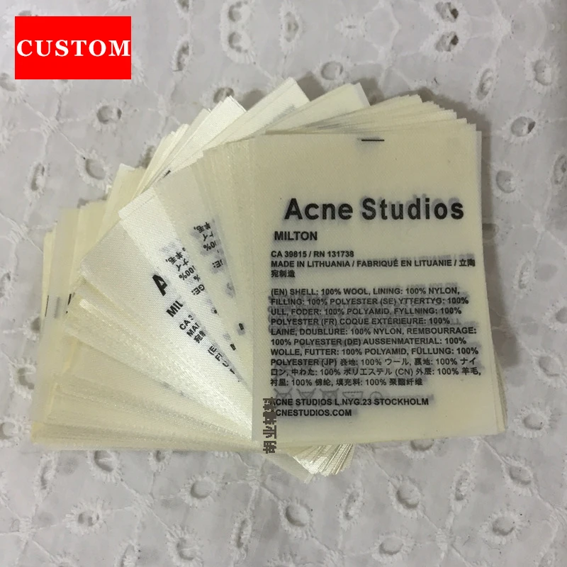 factory customized made garment washing label ribbon clothing printed sewing care lables for clothes handmade printed labels
factory customized made garment washing label ribbon clothing printed sewing care lables for clothes handmade printed labels