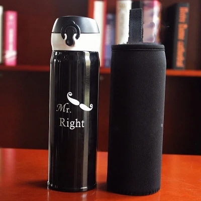 OUSSIRRO 304 Stainless steel Couple Kiss Thermos With Mrs an Mr Theme Creative Valentine's Day Wedding Birthday Gift 
OUSSIRRO 304 Stainless steel Couple Kiss Thermos With Mrs an Mr Theme Creative Valentine's Day Wedding Birthday Gift
