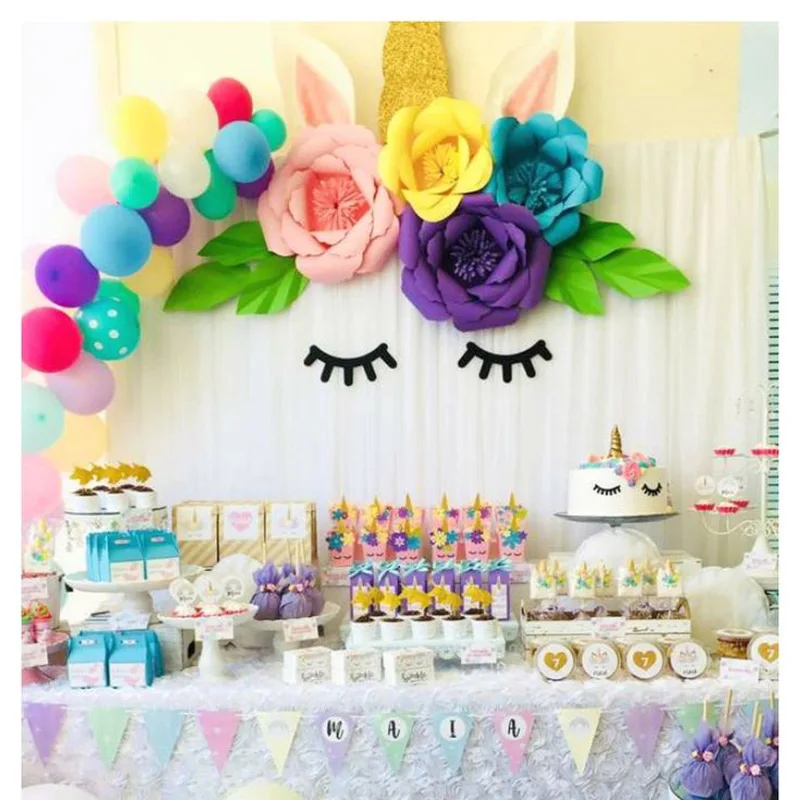 Unicorn Party Decors Unicorn Horn Eyelashes Ear Kids Birthday Party Unicorn Decoration Baby Shower DIY Party Backdrop Supplies
Unicorn Party Decors Unicorn Horn Eyelashes Ear Kids Birthday Party Unicorn Decoration Baby Shower DIY Party Backdrop Supplies