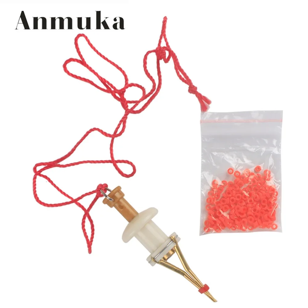 Anmuka 1Pcs Copper Parts Bloodworm Lure Granule Angleworm Clip Carp Fishing Bander Pellet Plier Worm Lobworm Maggots Load Tool | Спорт и