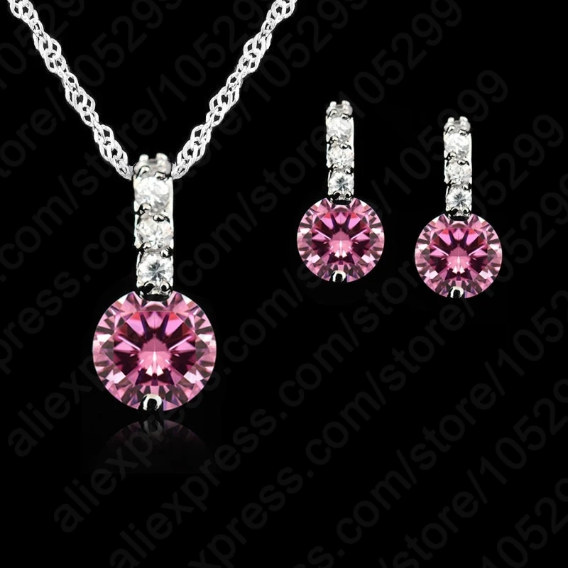 Women Beauty Jewelry Set 925 Sterling Silver Cubic Zircon Pendant Necklace/Earring Women Sets
Women Beauty Jewelry Set 925 Sterling Silver Cubic Zircon Pendant Necklace/Earring Women Sets