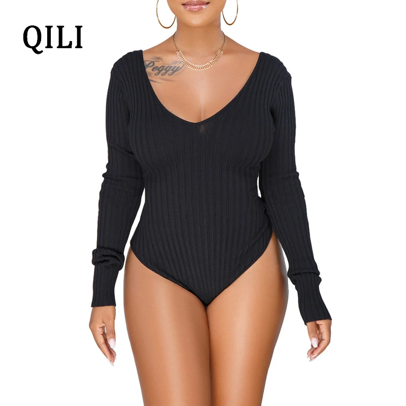 QILI Women Long Sleeve Bodysuits Rompers Pit Twill Off Shoulder Sexy Jumpsuit Bodysuit Casual Women Solid Bodysuits
QILI Women Long Sleeve Bodysuits Rompers Pit Twill Off Shoulder Sexy Jumpsuit Bodysuit Casual Women Solid Bodysuits