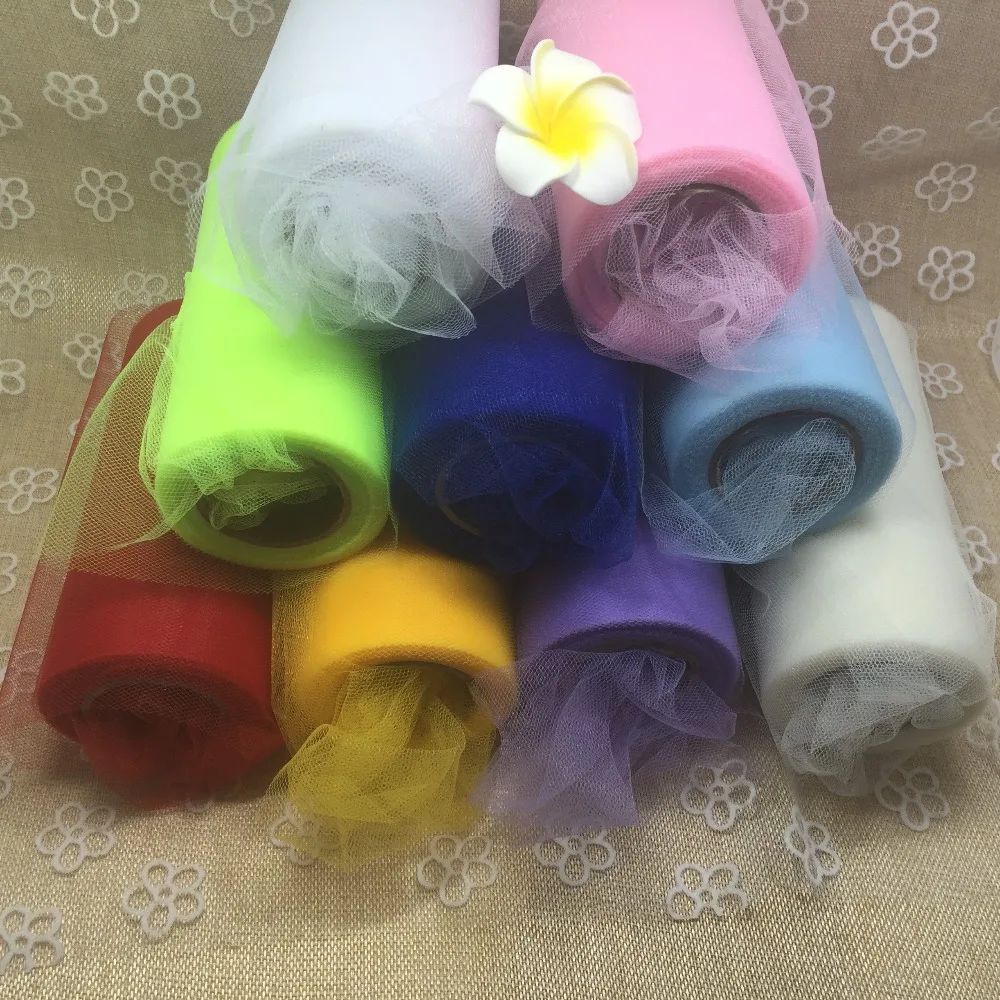 1 шт. желтый красный синий розовый Кристалл органза Sheer марли элемент Baby Shower