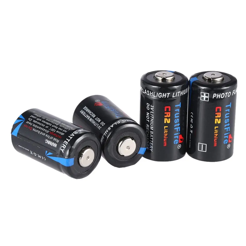

40pcs/lot TrustFire CR2 3V 750mAh Disposable Battery Lithium Camera Batteries with Safety Relief Valve for Flashlights Headlamps