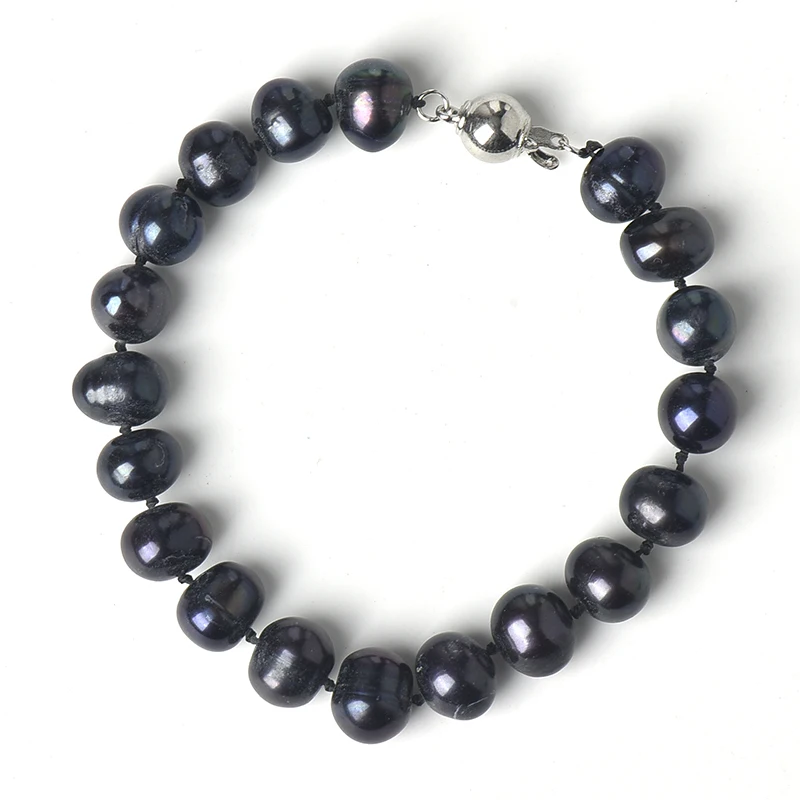The 7.5 inch Having a Circle and an Ellipse 9-10 MM FASHION Freshwater Classic Black Pearl Bracelet
The 7.5 inch Having a Circle and an Ellipse 9-10 MM FASHION Freshwater Classic Black Pearl Bracelet