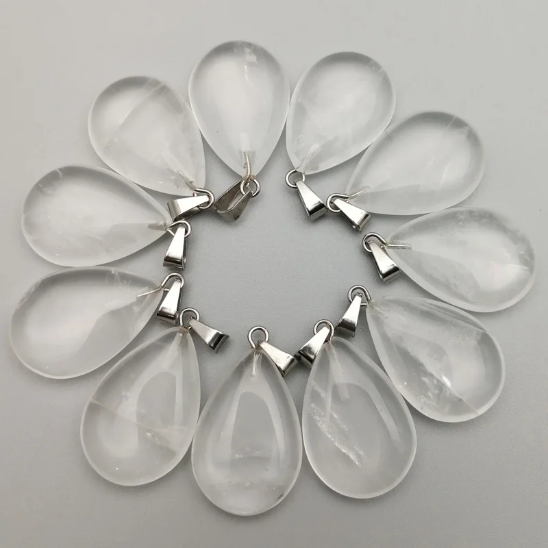 Fashion natural white crystal stone pendants Charm water drop pendant for Necklaces jewelry making Free shipping wholesale 50PCS
Fashion natural white crystal stone pendants Charm water drop pendant for Necklaces jewelry making Free shipping wholesale 50PCS