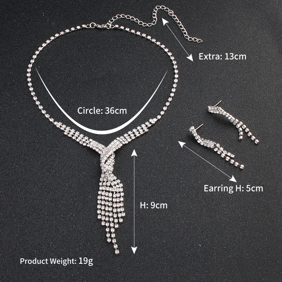 White Big Fashion Bling Crystal Choker Necklace Earrings Sets Bridal Jewelry Sets Wedding Party Accessories Set
White Big Fashion Bling Crystal Choker Necklace Earrings Sets Bridal Jewelry Sets Wedding Party Accessories Set