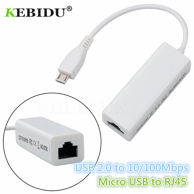 Kebidu Micro USB To RJ45 Ethernet LAN Network Card Adapter 100Mbps For Tablet PC Laptop For Android Wholesale
Kebidu Micro USB To RJ45 Ethernet LAN Network Card Adapter 100Mbps For Tablet PC Laptop For Android Wholesale