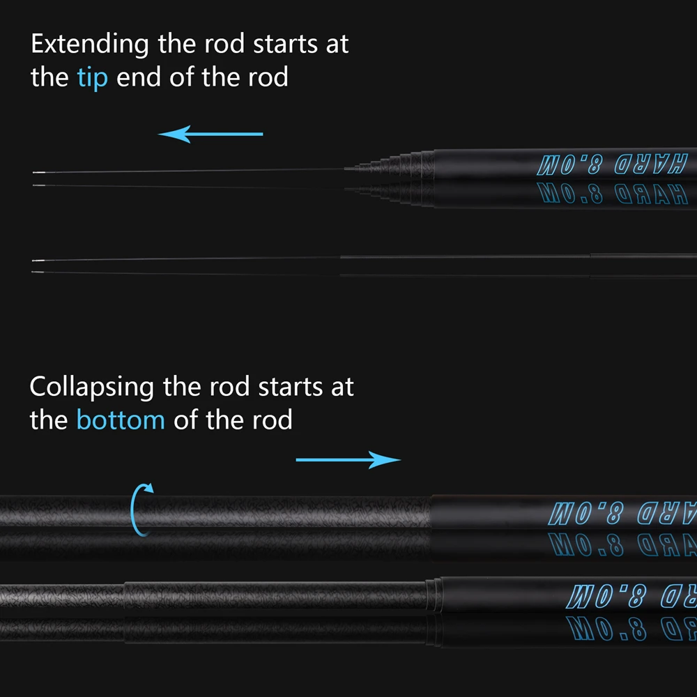 Goture Telescopic Fishing Rod 11M/10M/9M Carbon Fiber Fishing Rods 2/8 Power Hand Pole Carp Stream Taiwan Rod Ship from Russia
Goture Telescopic Fishing Rod 11M/10M/9M Carbon Fiber Fishing Rods 2/8 Power Hand Pole Carp Stream Taiwan Rod Ship from Russia