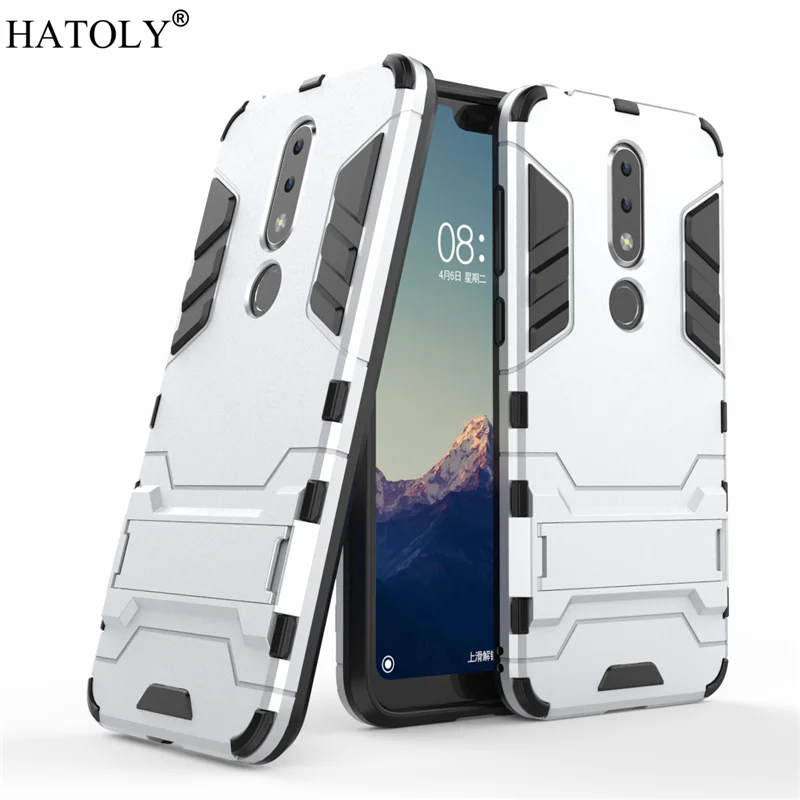 HATOLY для бронированный чехол телефона Nokia X6 2018 ударопрочный Роботизированный