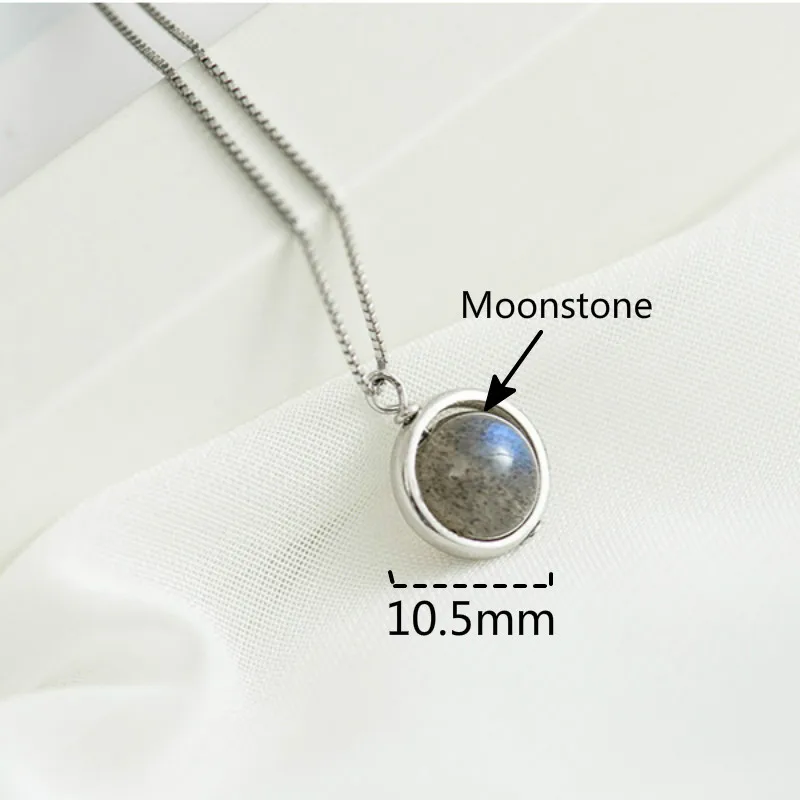 Flyleaf 925 Sterling Silver Round Moonstone Long Pendant Necklaces Necklace For Women Fashion Lady Jewelry
Flyleaf 925 Sterling Silver Round Moonstone Long Pendant Necklaces Necklace For Women Fashion Lady Jewelry