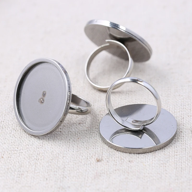 5pcs Adjustable Stainless Steel Fit 20mm 25mm Cabochon Ring Bezel Blanks Diy Base Settings For Jewelry Making Supplies
5pcs Adjustable Stainless Steel Fit 20mm 25mm Cabochon Ring Bezel Blanks Diy Base Settings For Jewelry Making Supplies