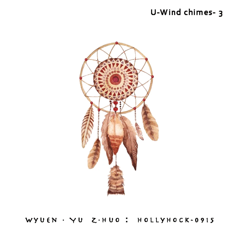 1PC New Waterproof Hot Dreamcatcher Wind Chimes-3 Temporary Tattoo Stickers Primeval Feather Style Fake Tattoo Stickers Body Art
1PC New Waterproof Hot Dreamcatcher Wind Chimes-3 Temporary Tattoo Stickers Primeval Feather Style Fake Tattoo Stickers Body Art