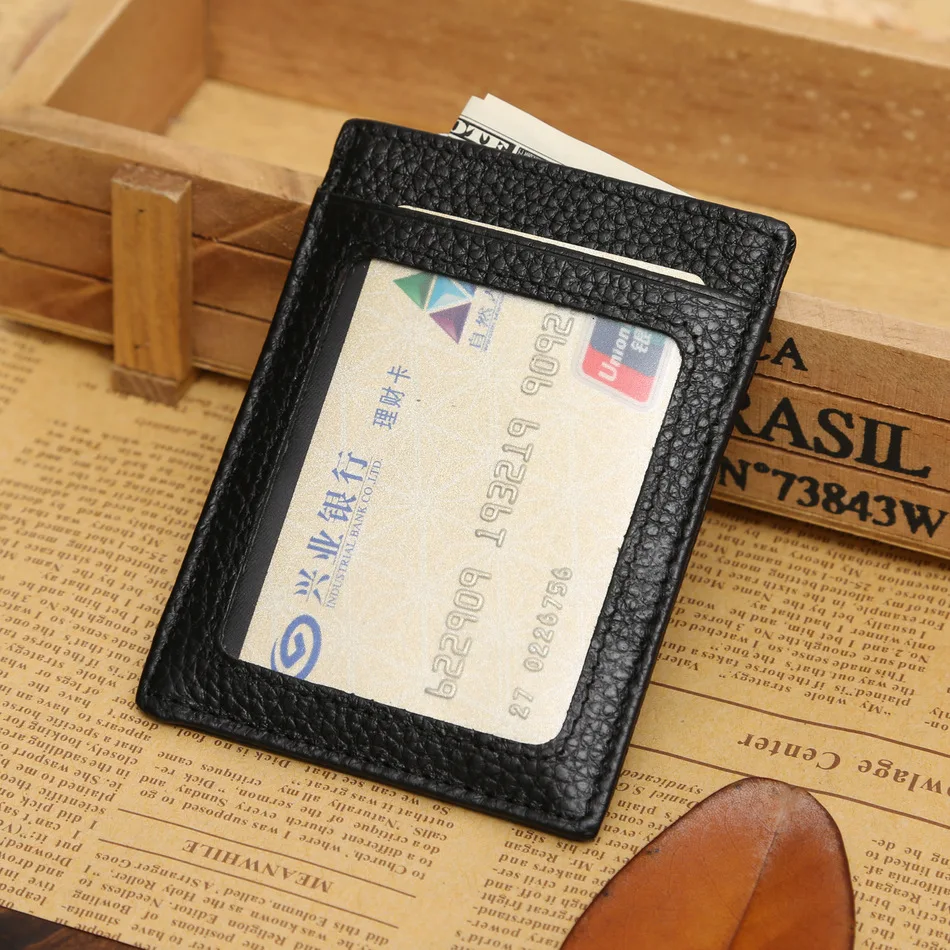New Design Men Genuine Leather Card Holder Package Ultrathin Black New Fashion Bus ID Cards Holders For Men Women Free Shipping
New Design Men Genuine Leather Card Holder Package Ultrathin Black New Fashion Bus ID Cards Holders For Men Women Free Shipping