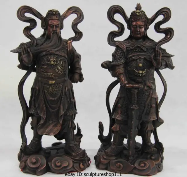 Chinese Folk Red Copper Bronze Dragon Guan Gong Guan Yu WeiTuo Warrior Statue Garden Decoration 100% real Brass Bronze
Chinese Folk Red Copper Bronze Dragon Guan Gong Guan Yu WeiTuo Warrior Statue Garden Decoration 100% real Brass Bronze