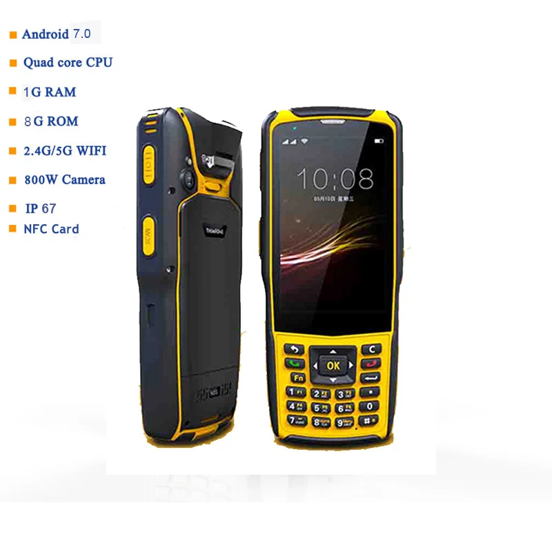 S5 модель IP67 промышленный Android 7 0 Ручной PDA qr код сканер 1D 2D считыватель штрих кодов