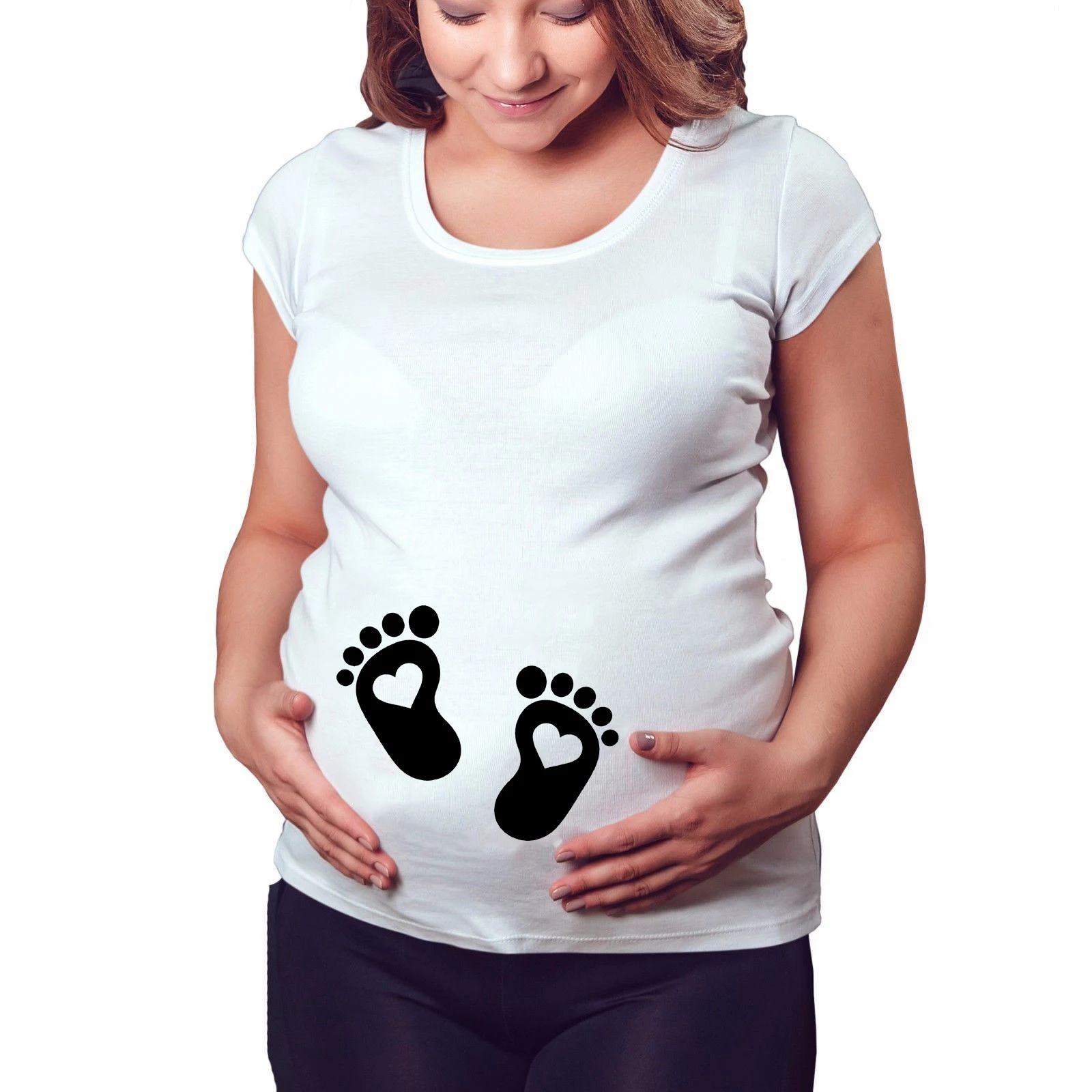 Baby Foot Maternity Clothing Tees Tops Summer Pregnant Maternity T Shirts Short Sleeve Casual Pregnancy Clothes Funny Pregnant
Baby Foot Maternity Clothing Tees Tops Summer Pregnant Maternity T Shirts Short Sleeve Casual Pregnancy Clothes Funny Pregnant