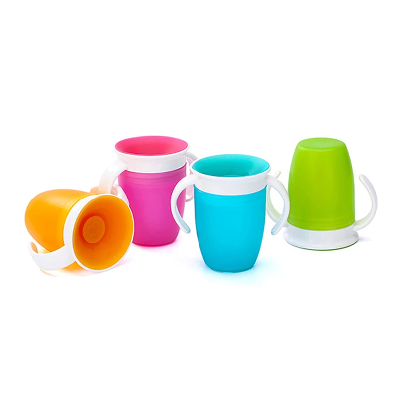 360 Degrees Can Be Rotated Baby Learning Drinking Cup With Handles Flip Lid Infant Training Leakproof Water Bottles CL5677
360 Degrees Can Be Rotated Baby Learning Drinking Cup With Handles Flip Lid Infant Training Leakproof Water Bottles CL5677