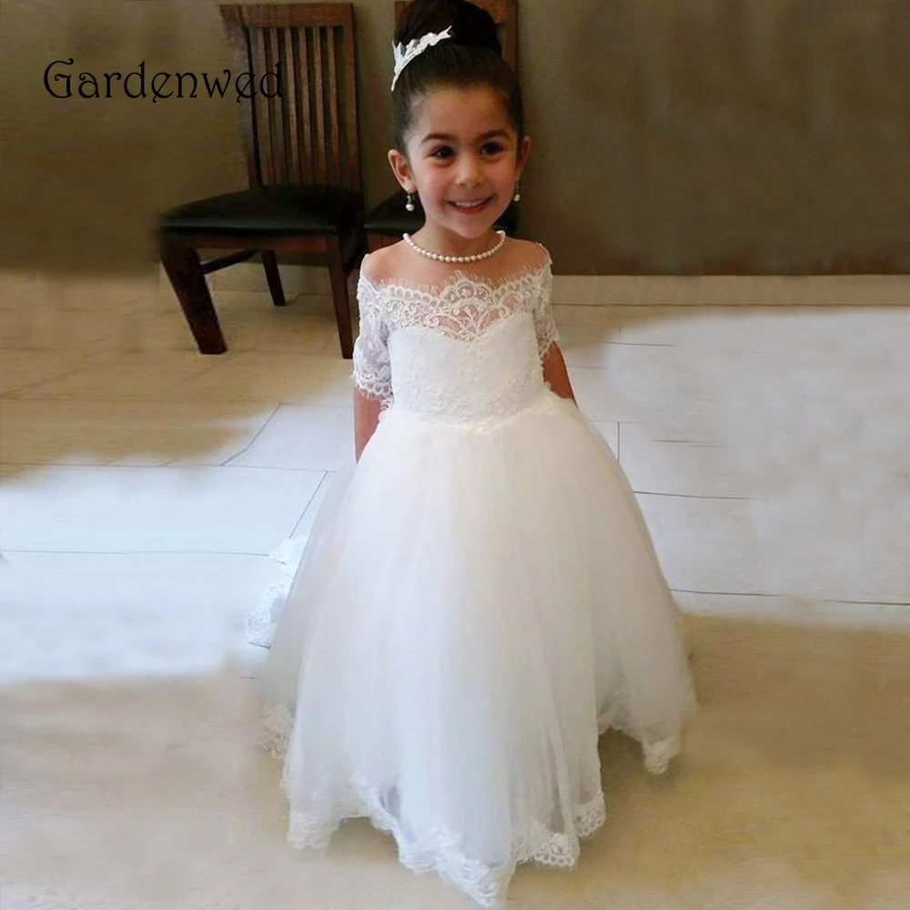 Gardenwed 2020 First Communion Dresses for Girls vestidos de comunion Off Shoulder Lace Sleeves Tulle Pageant Dresses for Girls
Gardenwed 2020 First Communion Dresses for Girls vestidos de comunion Off Shoulder Lace Sleeves Tulle Pageant Dresses for Girls
