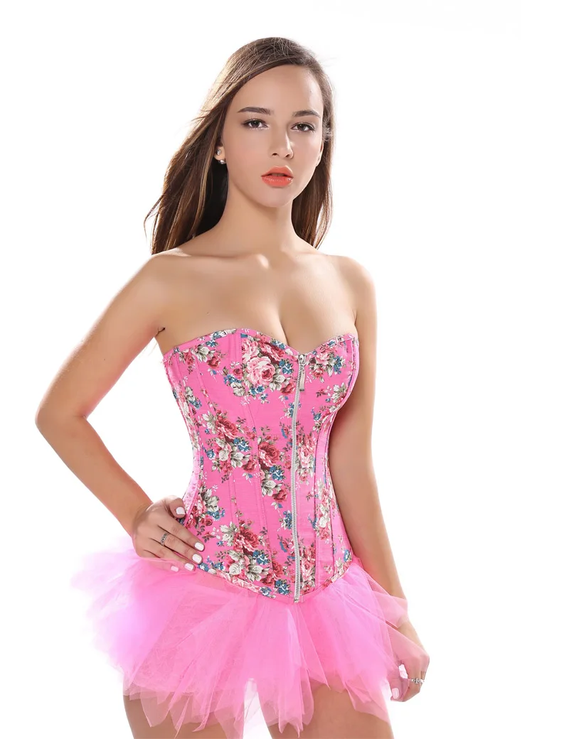 MOONIGHT New Steampunk Lace up Floral Print Pink Sexy Body Bustier Overbust Corset Women Waist Cincher Corsets
MOONIGHT New Steampunk Lace up Floral Print Pink Sexy Body Bustier Overbust Corset Women Waist Cincher Corsets