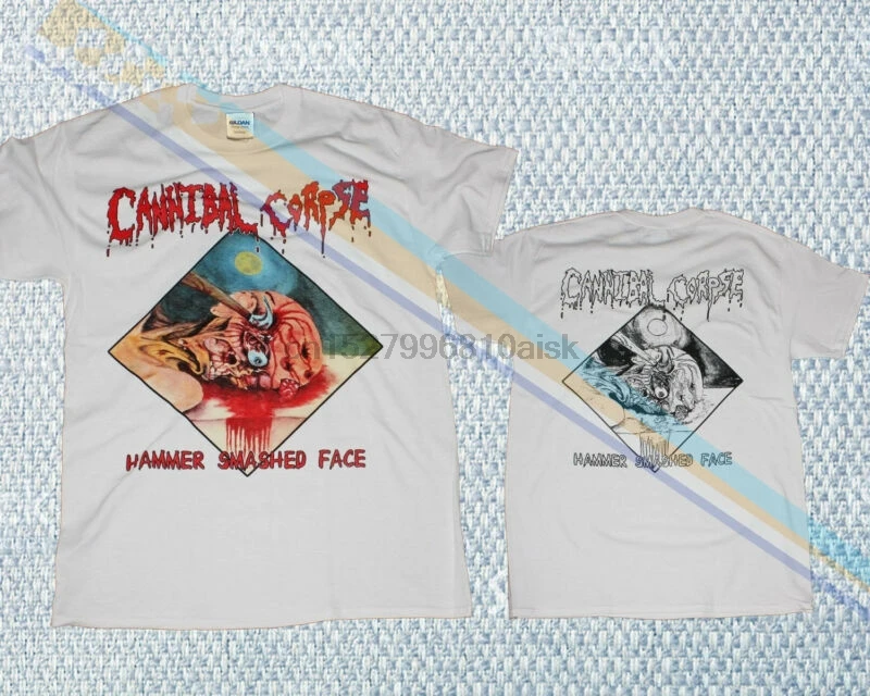 LIMITED NEW T-SHIRT CANNIBAL CORPSE HAMMER SMASHED FACE DEATH METAL CHRIS BARNES | Мужская одежда