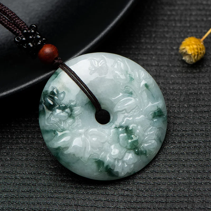 Natural Green Jade Carving Peace Buckle Round Jade pendant For Men and Women Fine Jewelry
Natural Green Jade Carving Peace Buckle Round Jade pendant For Men and Women Fine Jewelry