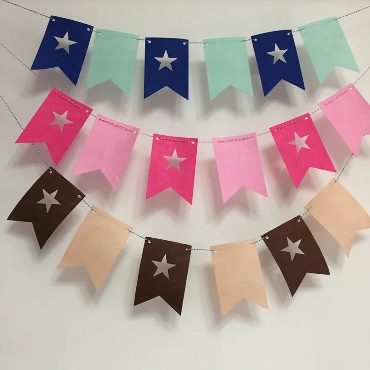 Душа ребенка партия Гирлянда звезда флаги Бантинг Баннер Baby Shower украшения