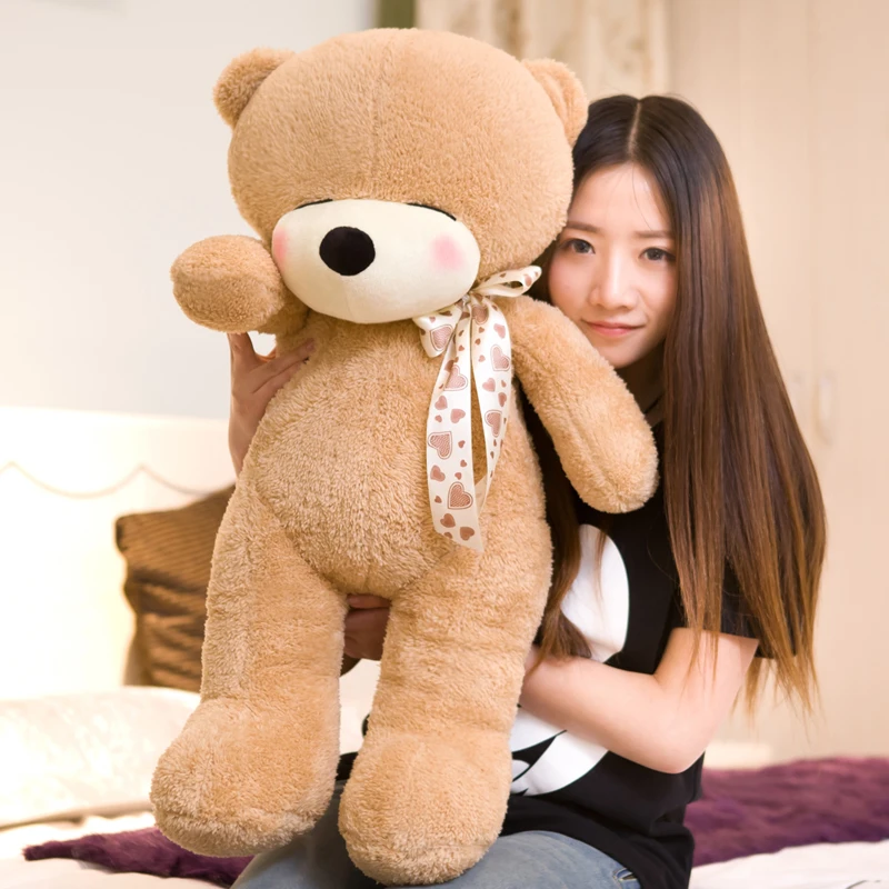 large 80cm lovely light brown bear plush toy squinting eyes teddy bear soft doll throw pillow Christmas gift s2576
large 80cm lovely light brown bear plush toy squinting eyes teddy bear soft doll throw pillow Christmas gift s2576