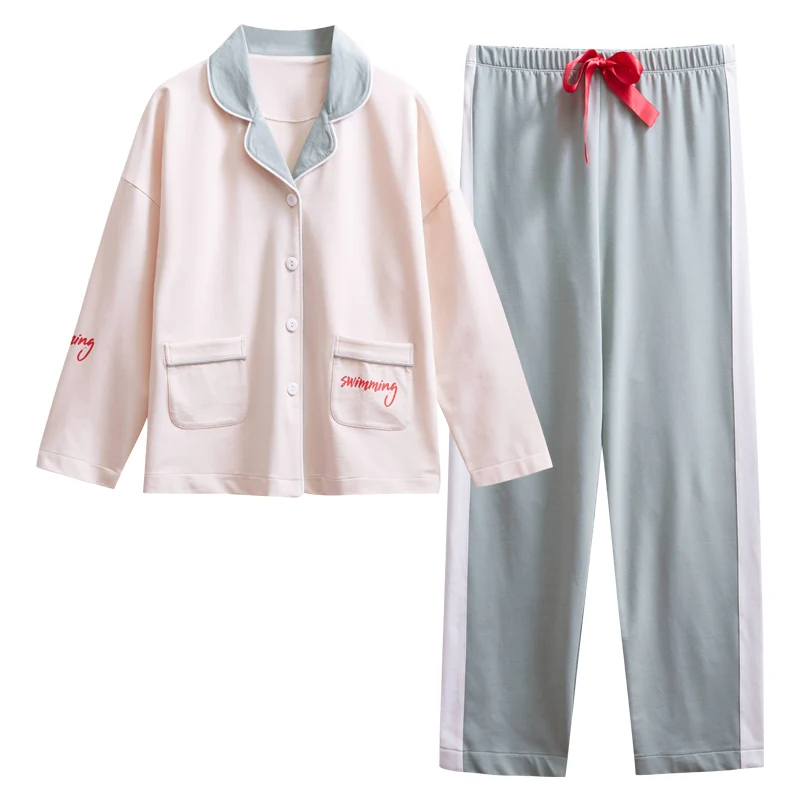 Plus Size M-3XL Pajamas For Women Spring Autumn Pijamas 100%Cotton Long Sleeve Turn-down Collar Loose Soft Pyjamas Women Clothes
Plus Size M-3XL Pajamas For Women Spring Autumn Pijamas 100%Cotton Long Sleeve Turn-down Collar Loose Soft Pyjamas Women Clothes