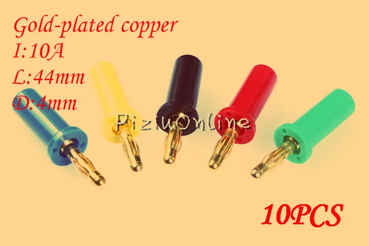 10PCS/LOT YT193 High quality 4mm Gold-plated copper Speaker Banana Plugs Adapter Speaker Amplifier Test Probes Binding Post
10PCS/LOT YT193 High quality 4mm Gold-plated copper Speaker Banana Plugs Adapter Speaker Amplifier Test Probes Binding Post