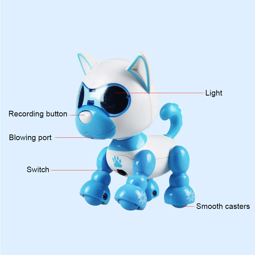 Hot Selling 2019 Cute Robot Dog Interactive Puppy Robots with LED Eyes Mini Sound Recording Sounding Smart Dog Robots Xmas Gift
Hot Selling 2019 Cute Robot Dog Interactive Puppy Robots with LED Eyes Mini Sound Recording Sounding Smart Dog Robots Xmas Gift