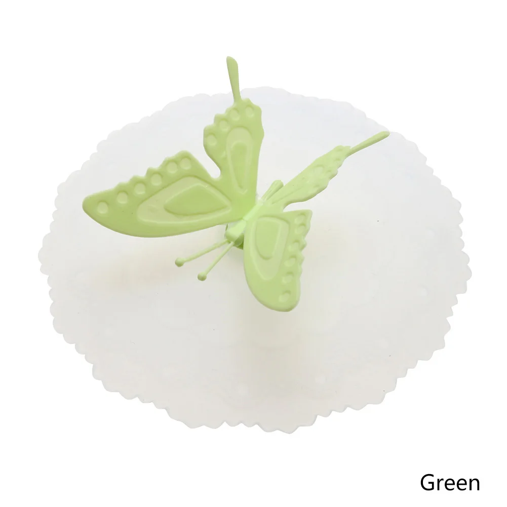 Силиконовая крышка для чашки милый пыленепроницаемый колпачок с бабочками чашек