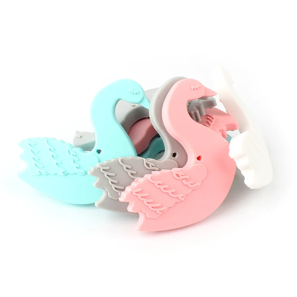 10pcs 80mm Swan Silicone Teethers rodent Infant Necklace Bracelet Mordedor Baby Gift Pendant DIY Pacifier Chain Toy BPA
10pcs 80mm Swan Silicone Teethers rodent Infant Necklace Bracelet Mordedor Baby Gift Pendant DIY Pacifier Chain Toy BPA