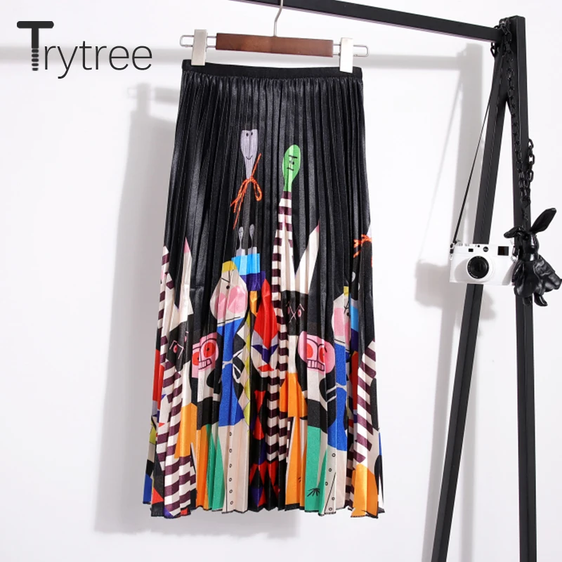 Летняя Осенняя плиссированная юбка Trytree, Женская юбка с мультяшным принтом, юбки до середины икры с эластичным поясом, трапециевидная юбка д...
Летняя Осенняя плиссированная юбка Trytree, Женская юбка с мультяшным принтом, юбки до середины икры с эластичным поясом, трапециевидная юбка д...