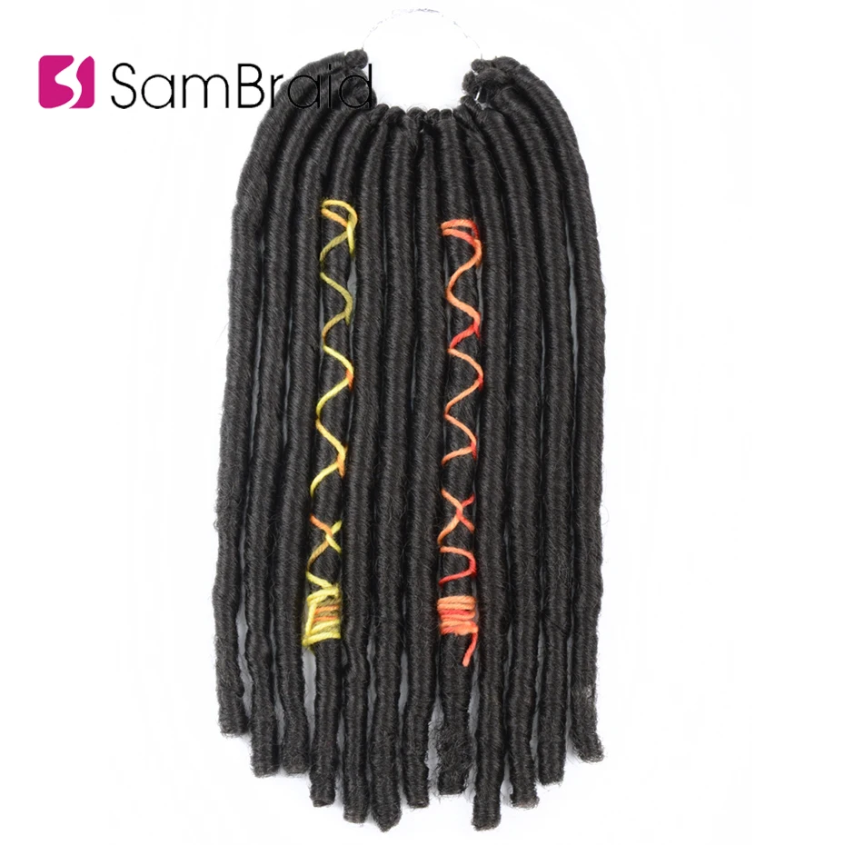 Sambraid 14 дюймов 12 прядей/упаковка искусственные мягкие локоны вязаные волосы