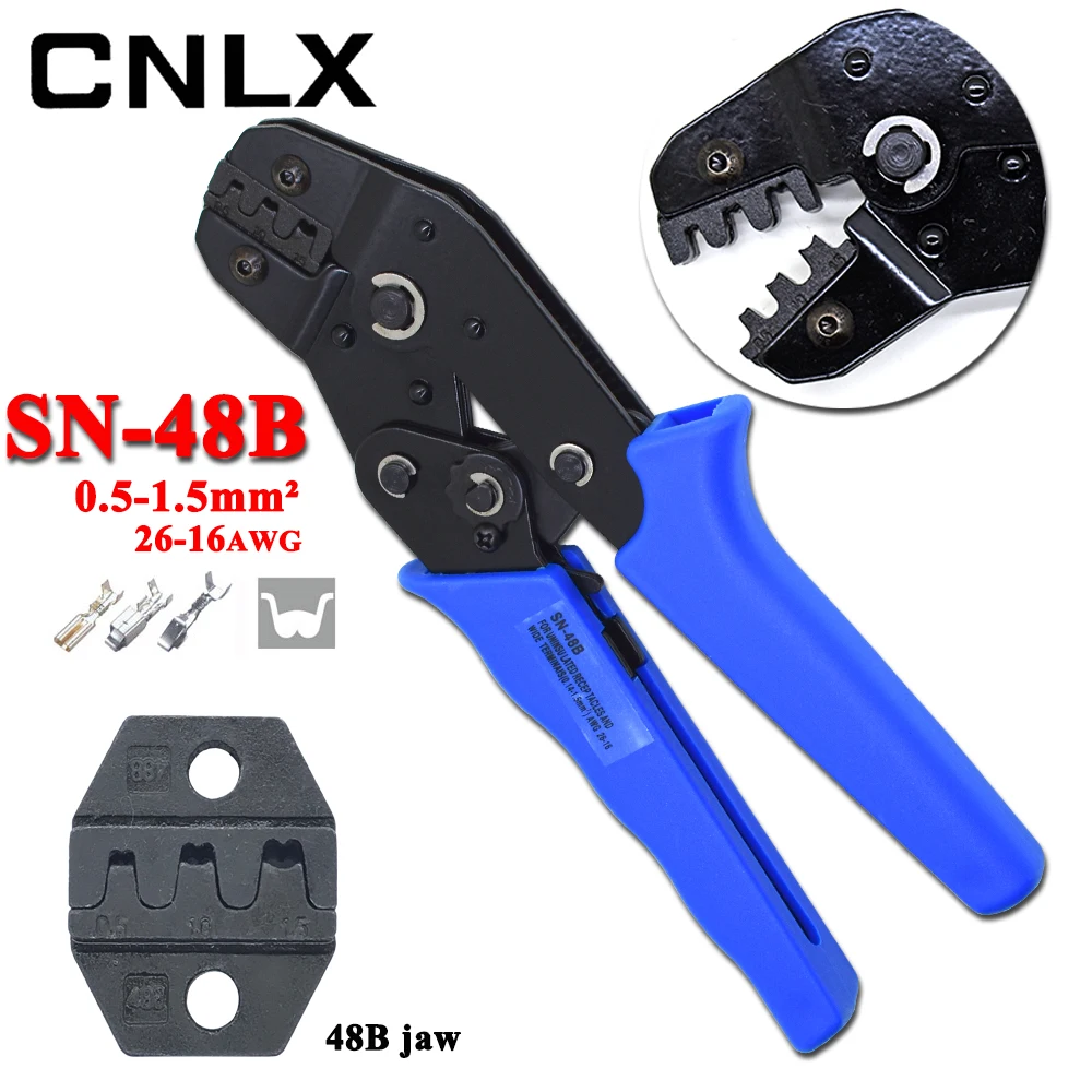 CNLX SN-48B MINI EUROP STYLE crimping tool crimping plier 0.5-1.5mm2 multi tool tools hands BLUE
CNLX SN-48B MINI EUROP STYLE crimping tool crimping plier 0.5-1.5mm2 multi tool tools hands BLUE