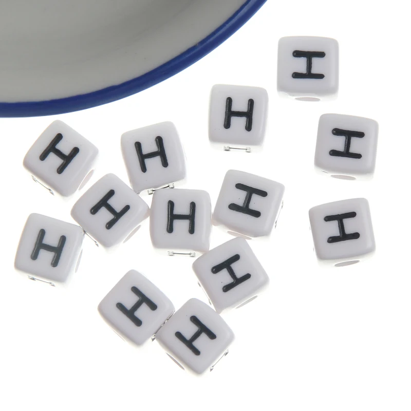 High Quality 100Pcs Acrylic Alphabet "H" Spacer Letter Beads 10mm For Jewelry Making DIY Necklace Bracelet
High Quality 100Pcs Acrylic Alphabet "H" Spacer Letter Beads 10mm For Jewelry Making DIY Necklace Bracelet