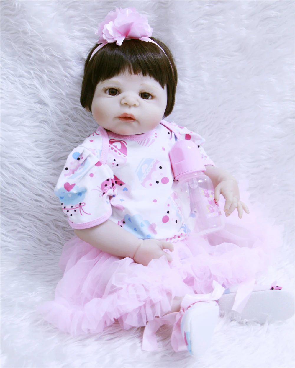 NPK Full Silicone Body Reborn Baby Doll For Girl Play House doll Bath Toy 57CM princess doll bebe alive reborn bonecas
NPK Full Silicone Body Reborn Baby Doll For Girl Play House doll Bath Toy 57CM princess doll bebe alive reborn bonecas