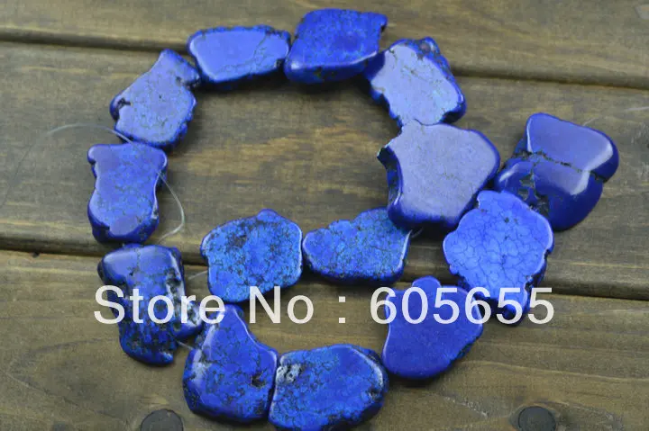 Royal Blue Freeform Slab Magnesite Howlite Stone Beads for Jewelry Making 5 strand per lot Free Shipping
Royal Blue Freeform Slab Magnesite Howlite Stone Beads for Jewelry Making 5 strand per lot Free Shipping
