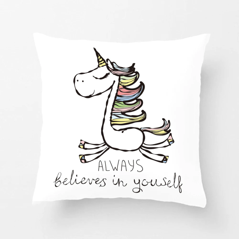Cartoon Unicorn Printing Throw Pillow Case Believe In Yourself Decorative Cushion Cover Pillowcase Cute Gift By LVSURE
Cartoon Unicorn Printing Throw Pillow Case Believe In Yourself Decorative Cushion Cover Pillowcase Cute Gift By LVSURE