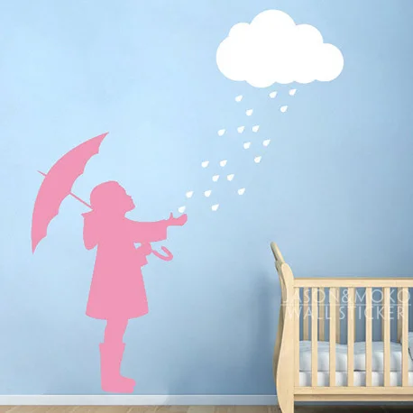Girl Rain Wall Decal - Nursery Wall Decor - Kids Vinyl Sticker Wall Sticker Home Decoration wallpaper 120cmX150cm Free Shipping
Girl Rain Wall Decal - Nursery Wall Decor - Kids Vinyl Sticker Wall Sticker Home Decoration wallpaper 120cmX150cm Free Shipping