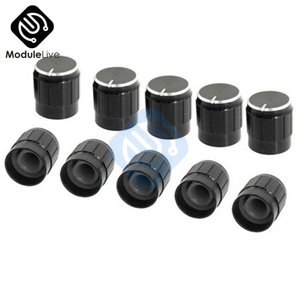 10Pcs Switch Caps Volume Control Rotary Knobs Black For 6mm Knurled Shaft Potentiometer
10Pcs Switch Caps Volume Control Rotary Knobs Black For 6mm Knurled Shaft Potentiometer