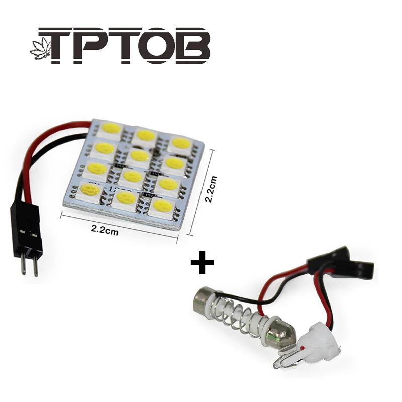 TPTOB 10 шт. W5W T10 C3W C5W C10W BA9S гирлянда LED COB внутренняя панель автомобиля карта света