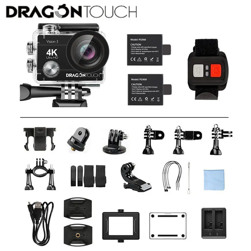 Экшн-камера Dragon Touch 4K, 16 МП, Vision 3, Подводная Водонепроницаемая камера, широкий угол обзора 170 °, Wi-Fi, Спортивная камера с дистанционным управле...
Экшн-камера Dragon Touch 4K, 16 МП, Vision 3, Подводная Водонепроницаемая камера, широкий угол обзора 170 °, Wi-Fi, Спортивная камера с дистанционным управле...