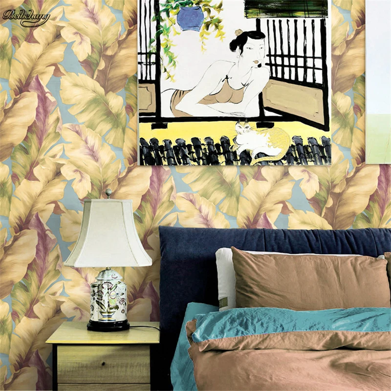 beibehang High - grade Southeast Asian banana leaf backdrop Tropical country personality pure paper wallpaper
beibehang High - grade Southeast Asian banana leaf backdrop Tropical country personality pure paper wallpaper