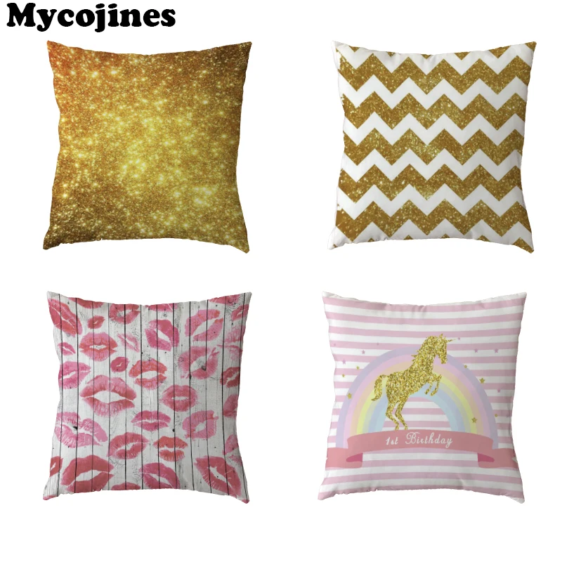 2019New Arrivals Luxury Gold Stripe Cushion Cover Square Love Horse Rainbow Home Bedroom Sofa Decoration Polyester Throw Pillows
2019New Arrivals Luxury Gold Stripe Cushion Cover Square Love Horse Rainbow Home Bedroom Sofa Decoration Polyester Throw Pillows