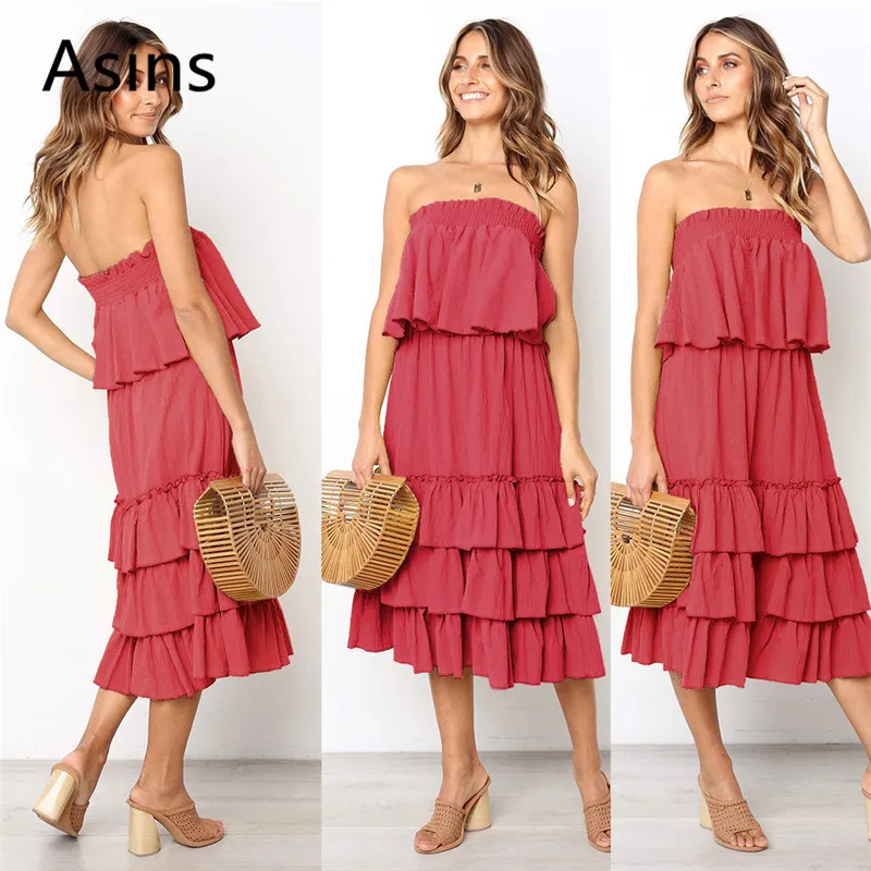 Asins Bohemian style two piece dress 2019 spring new women casual fashion elastic waist strapless wrapped chest two piece dress
Asins Bohemian style two piece dress 2019 spring new women casual fashion elastic waist strapless wrapped chest two piece dress